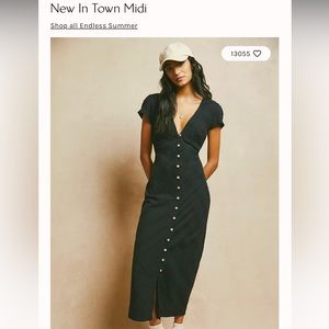 Free People Little Black Dress (New In Town MIDI)